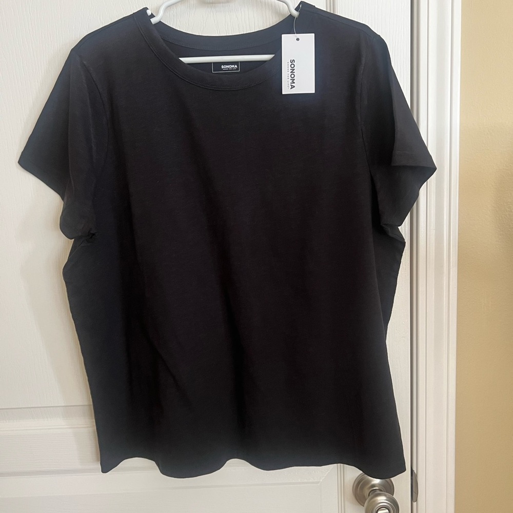 Sonoma Women's Classic Black Short Sleeve Tee